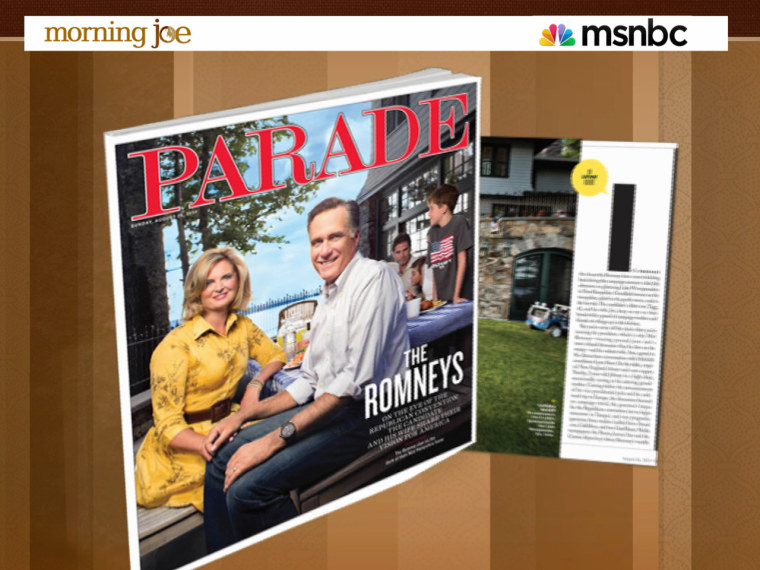 Romney's 'Parade' cover story tackles his bank, faith, taxes