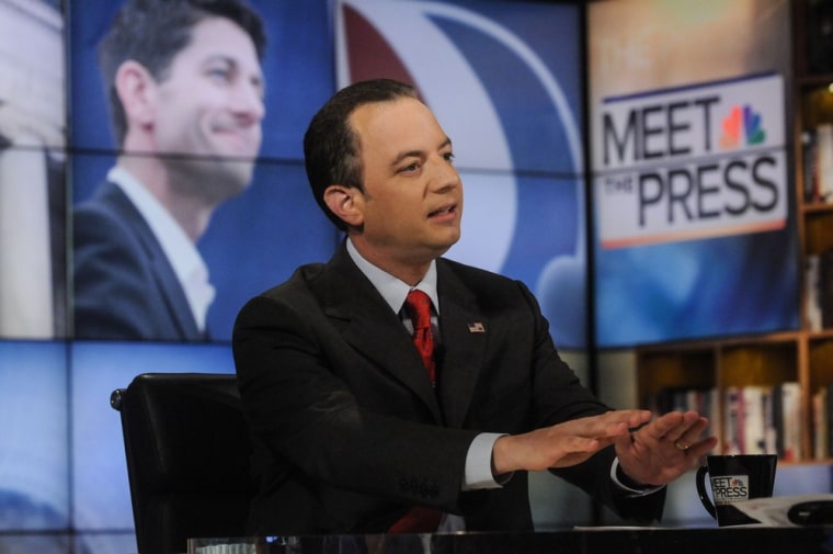RNC Chairman Reince Priebus appears on NBC's \"Meet the Press.\".  Priebus defended the changes to Medicare in Paul Ryan's budget plan, charging that President Obama is the one who has \"blood on his hands \" for stealing from the program to fund his...