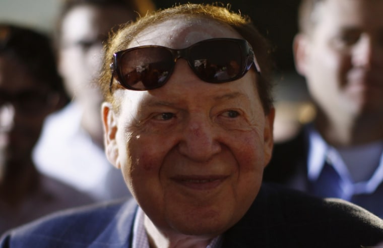 Sheldon Adelson in Jerusalem, July 29, 2012.