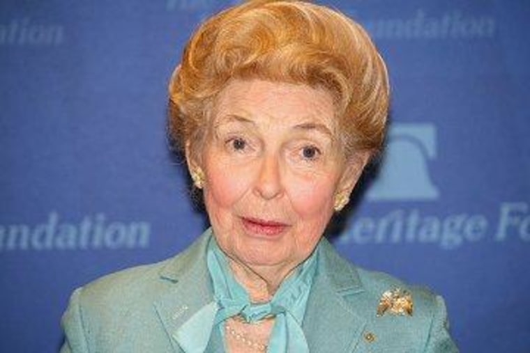 The Eagle Forum's Phyllis Schlafly