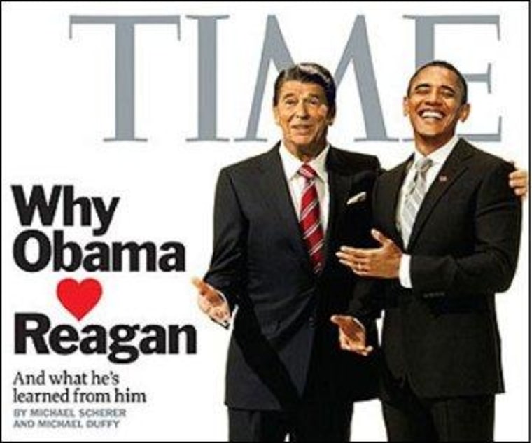 Obama claims Reagan legacy as his own