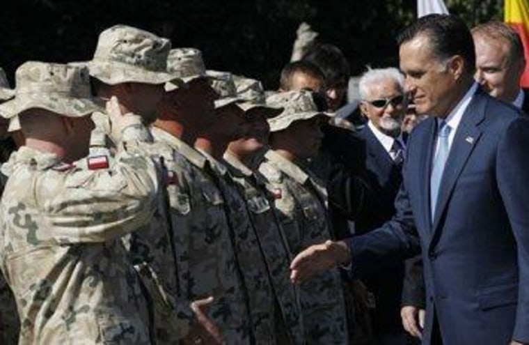 Romney met with Polish war veterans this week.