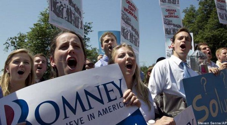 The Romney campaign's heckling squad.