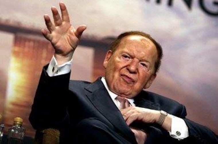Sheldon Adelson has an impressive reach.