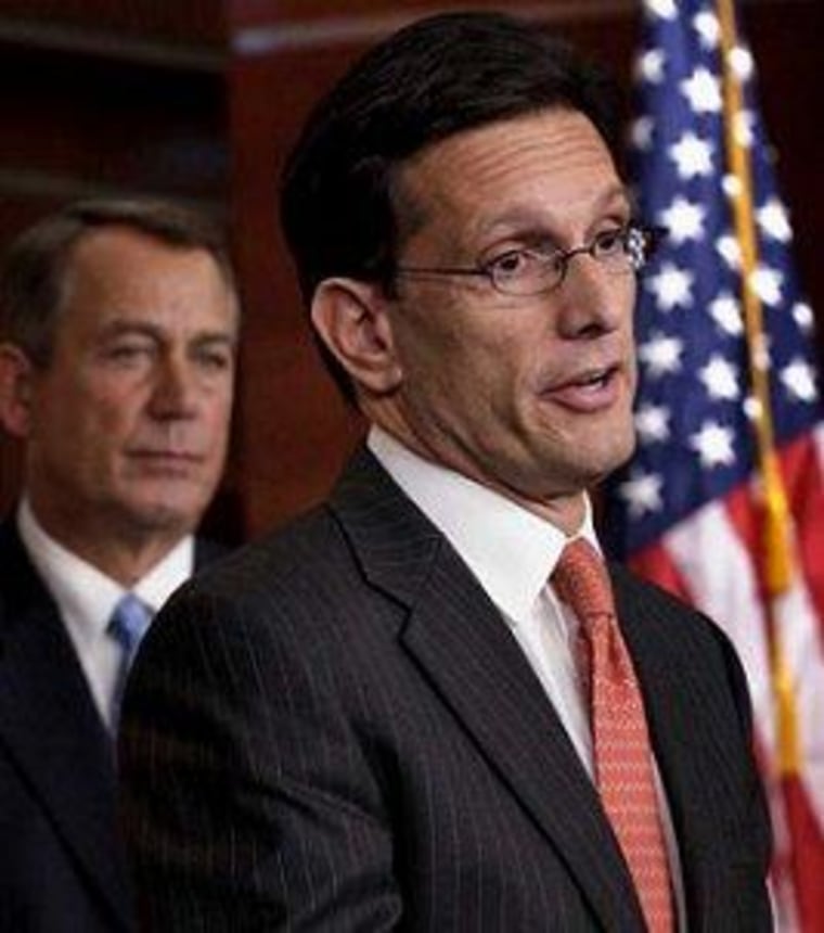 House Majority Leader Eric Cantor is taking the lead on yet another tax cut bill.