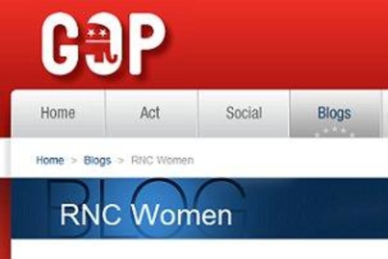 The RNC has a women's blog (sort of)