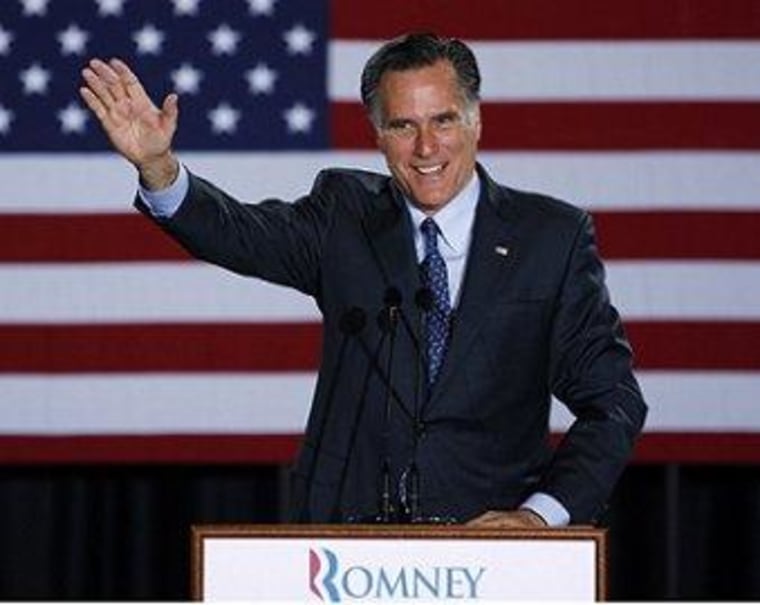 Romney cruises; Santorum looks ahead