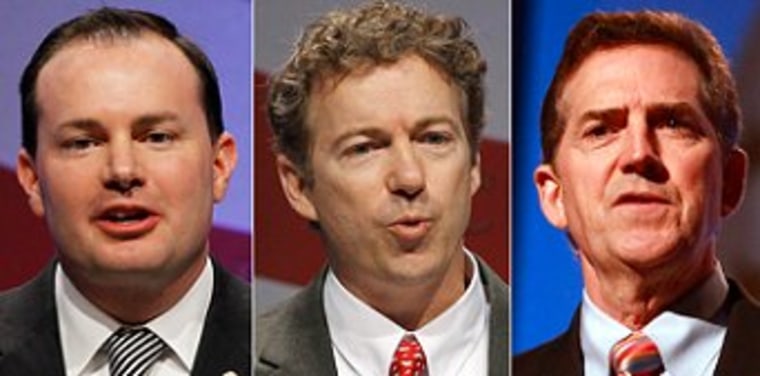 The three supporters of the \"Platform to Revitalize America.\"