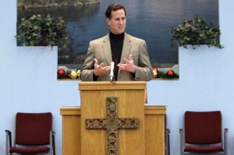 What makes Santorum nauseous