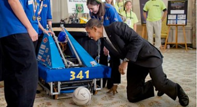 President Obama at the 2010 White House Science Fair