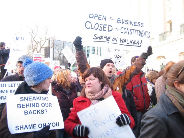 From the March 2011 protests in Wisconsin.