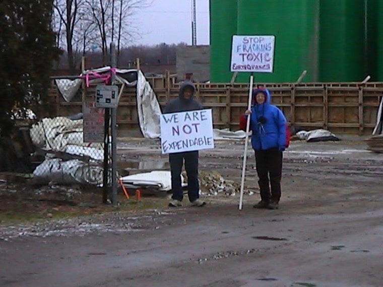 Occupy Youngstown, Ohio, at the local fracking well.