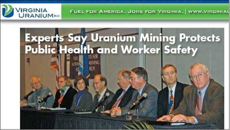 From Virginia Uranium's \"Coles Hill Progress\" report.