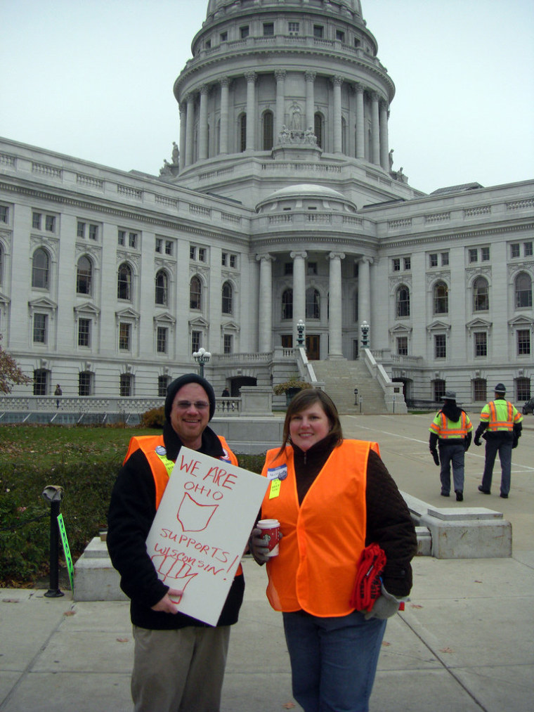 Thousands turn out for Wisconsin recall rally. Also, Arizona?