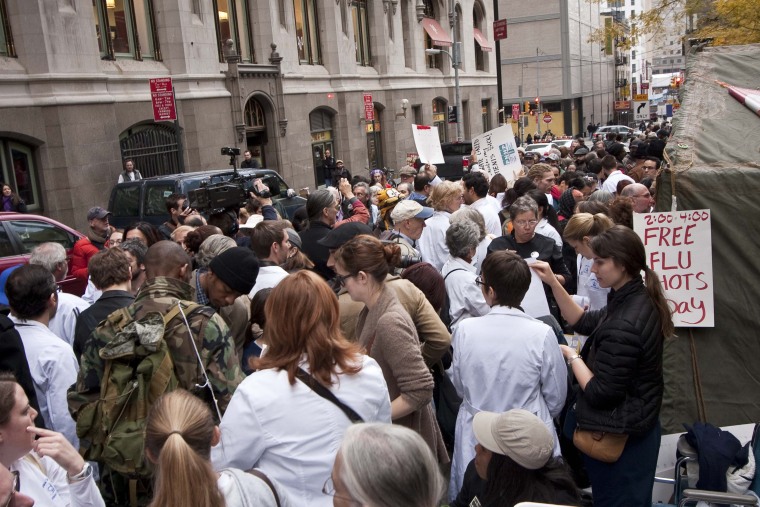 First Aid Tent in Zuccotti Park on Sunday, Nov. 13 2011