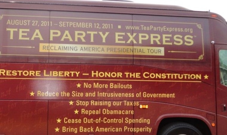 Fancy new bus for Tea Party Express - can you spot the typo?
