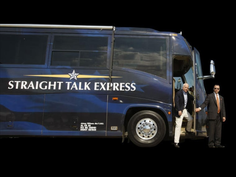 Sen. John McCain's \"Straight Talk Express\", his vehicle of choice during the 2008 presidential election.