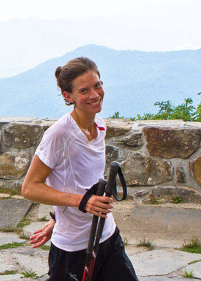 Jennifer Pharr Davis hiking the Appalachian Trail