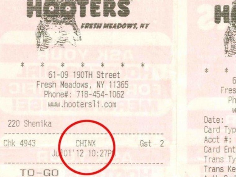 Hooters faces lawsuit following anti-Asian slur on guest's receipt