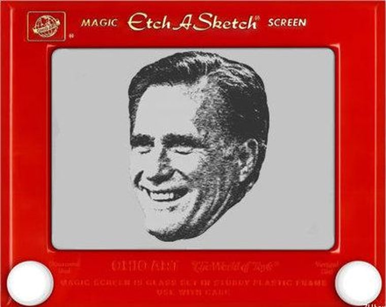 Romney's Etch-a-Sketch is malfunctioning