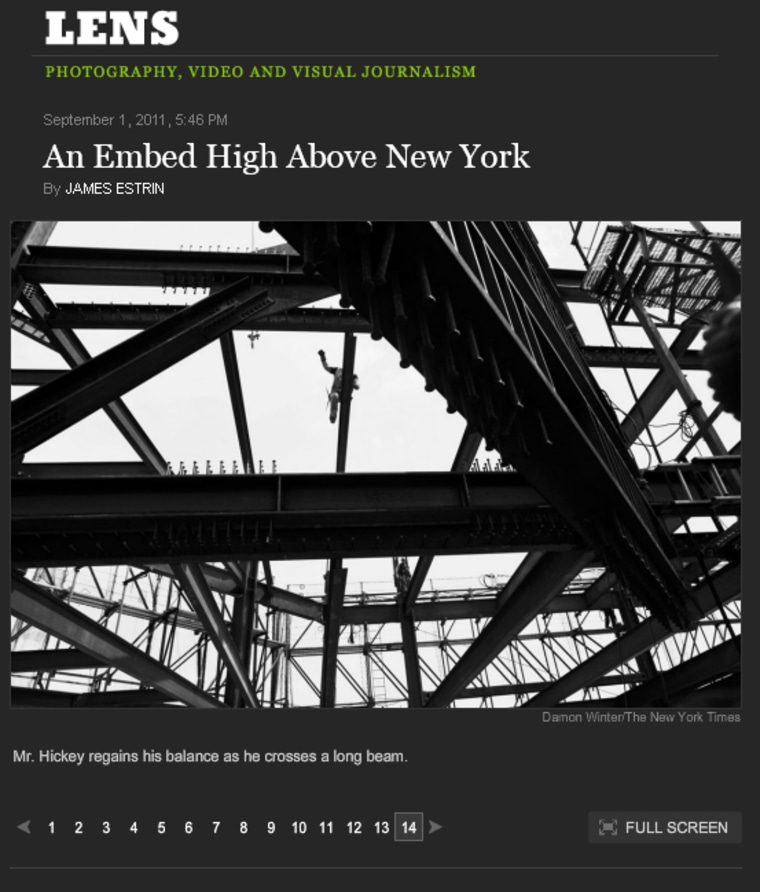 The Times takes a look at the men building NYC's tallest skyscraper