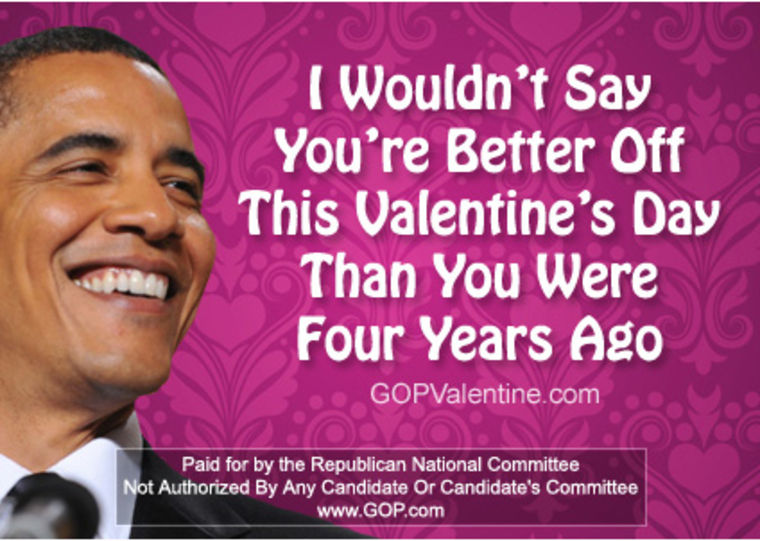 Send your sweetie some political commentary with a GOP Valentine