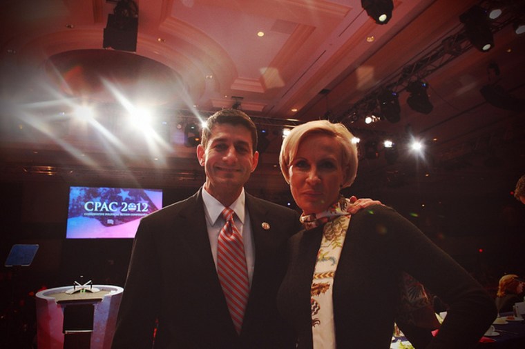Rep. Paul Ryan and Mika Brzezinski at CPAC 2012 in Washington, D.C.