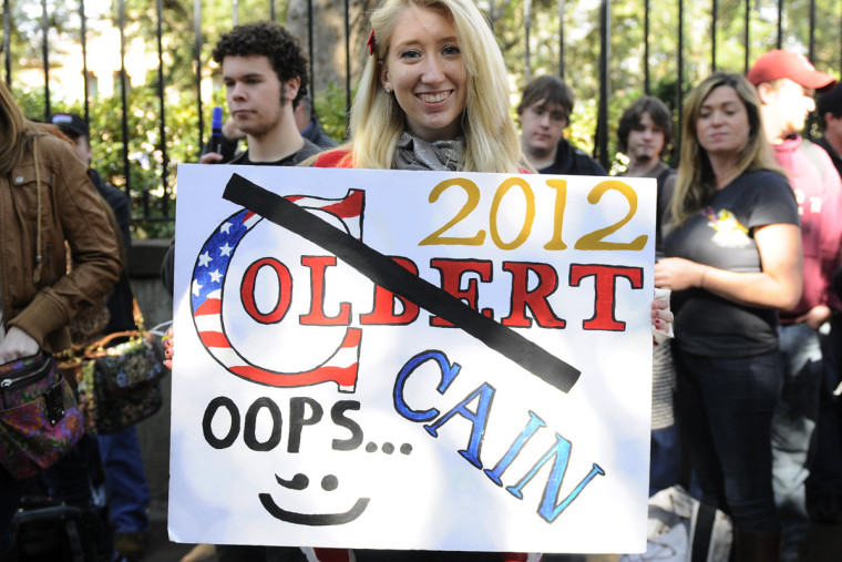Scenes from the \"Rock Me Like a Herman Cain\" rally in Charleston