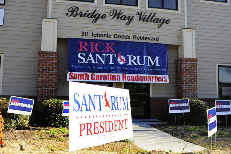 The front of Rick Santorum's SC campaign headquarters