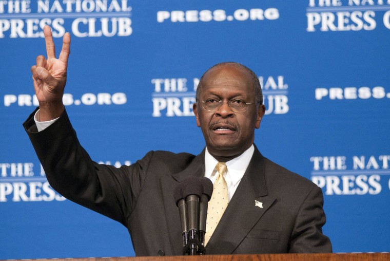 Herman Cain makes an appearance at the National Press Club to speak about his run for the Republican presidential nomination and to address the charges of sexual harassment that were recently disclosed.