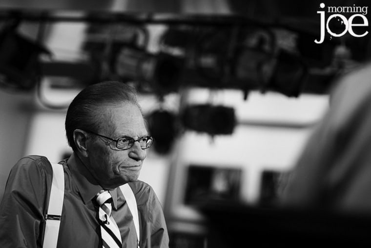 Larry King on the set of Morning Joe