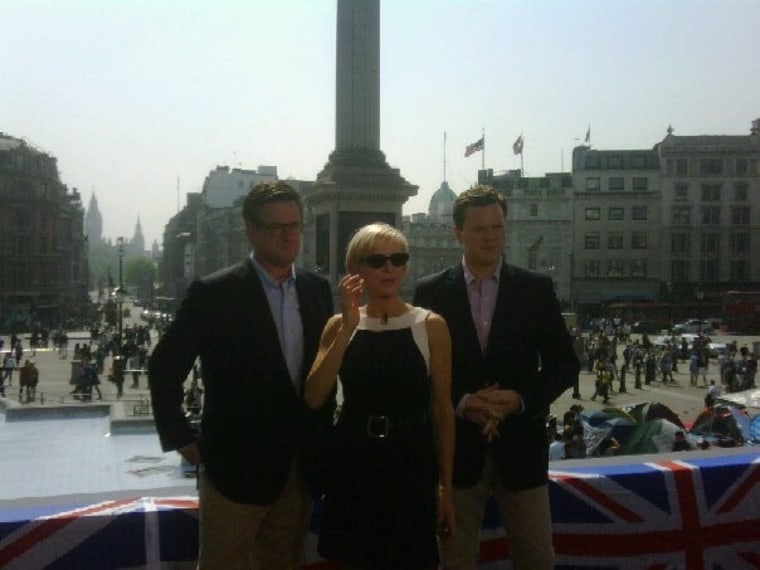Joe, Mika and Willie checking out our London set.