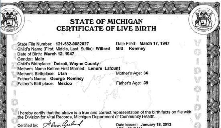 NOW Today: The Romney birth certificate