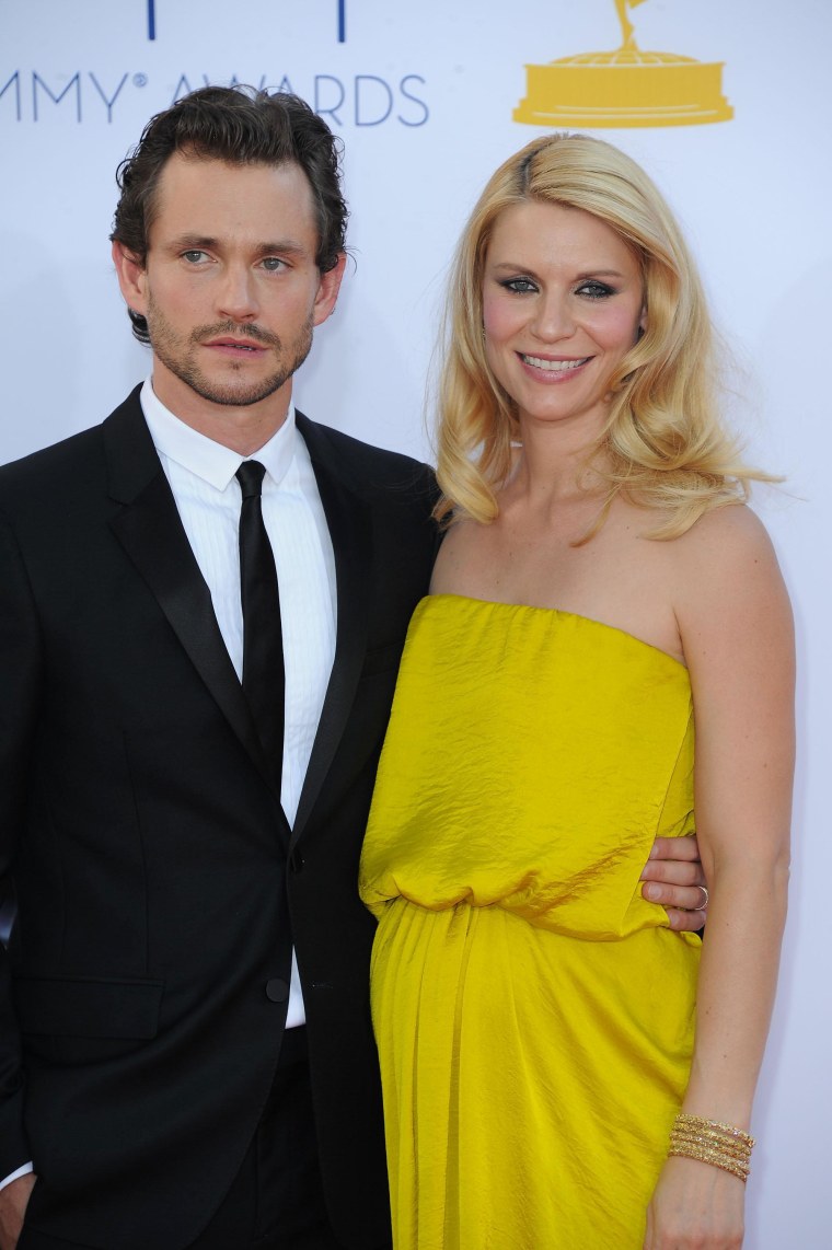 Hugh Dancy, at left, and Claire Danes in Lanvin.