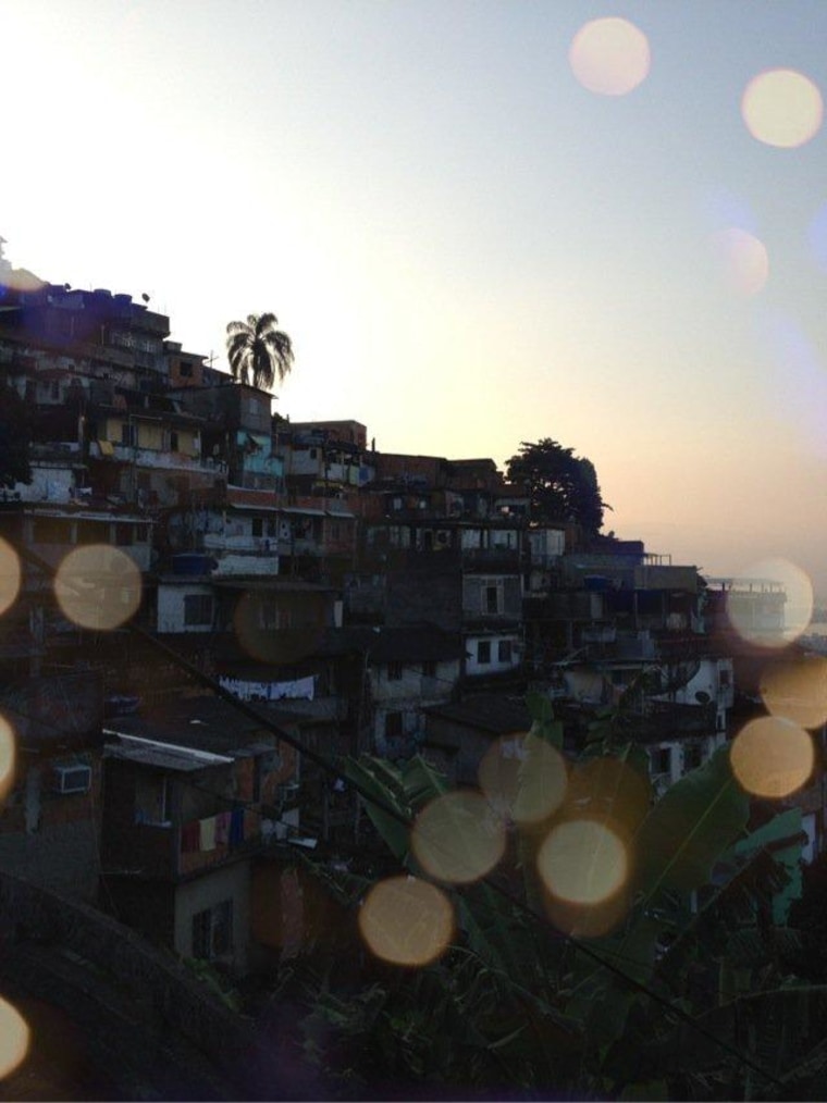 'Pôr do sol tranquilo na favela Morro dos Prazere'. Mary Robbins. June 2012. Rio de Janeiro, Brazil