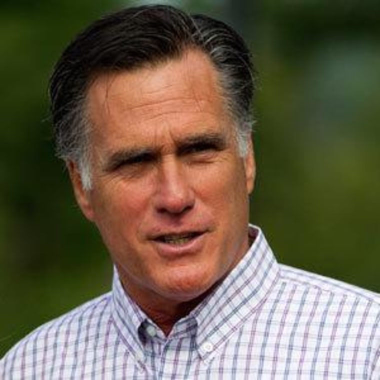Mitt Romney leaving a prep for the convention in Wolfeboro, New Hampshire on Monday.
