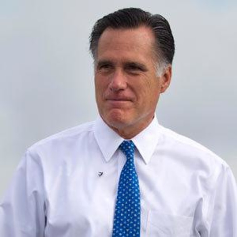 Mitt Romney arriving in New Orleans on Tuesday.
