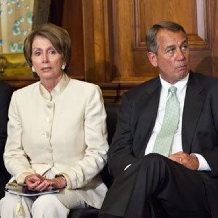 House Minority Leader Nancy Pelosi and House Speaker John Boehner (file)