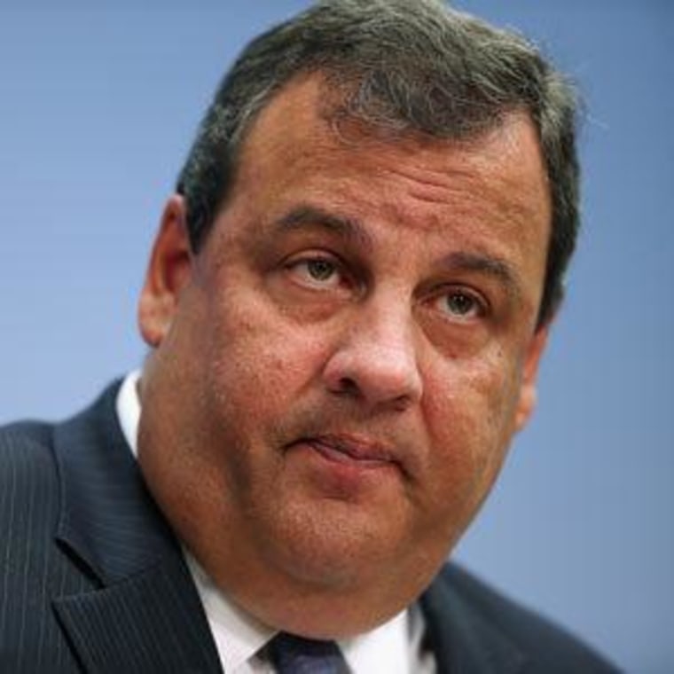 Gov. Chris Christie giving a speech at the the Brookings Institution in Washington, D.C. on Monday.