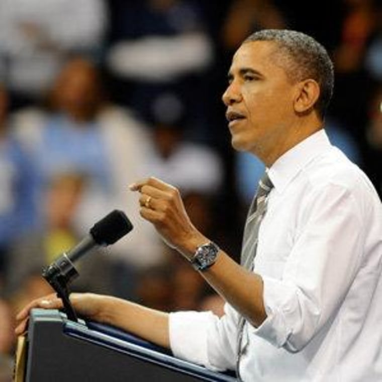 President Obama speaking at the University of North Carolina at Chapel Hill on Tuesday.