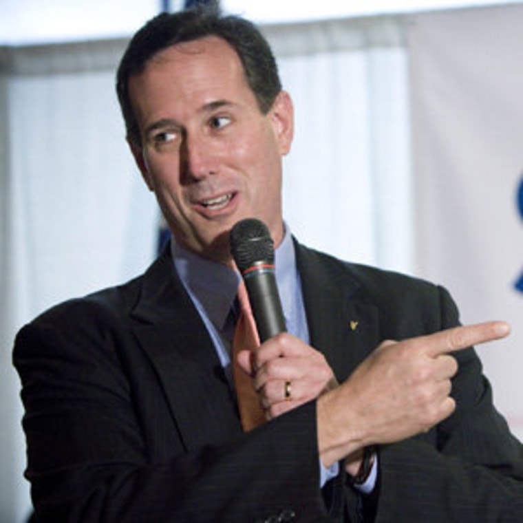 Rick Santorum speaking at town hall meeting with veterans in Old San Juan, Puerto Rico on Wednesday.