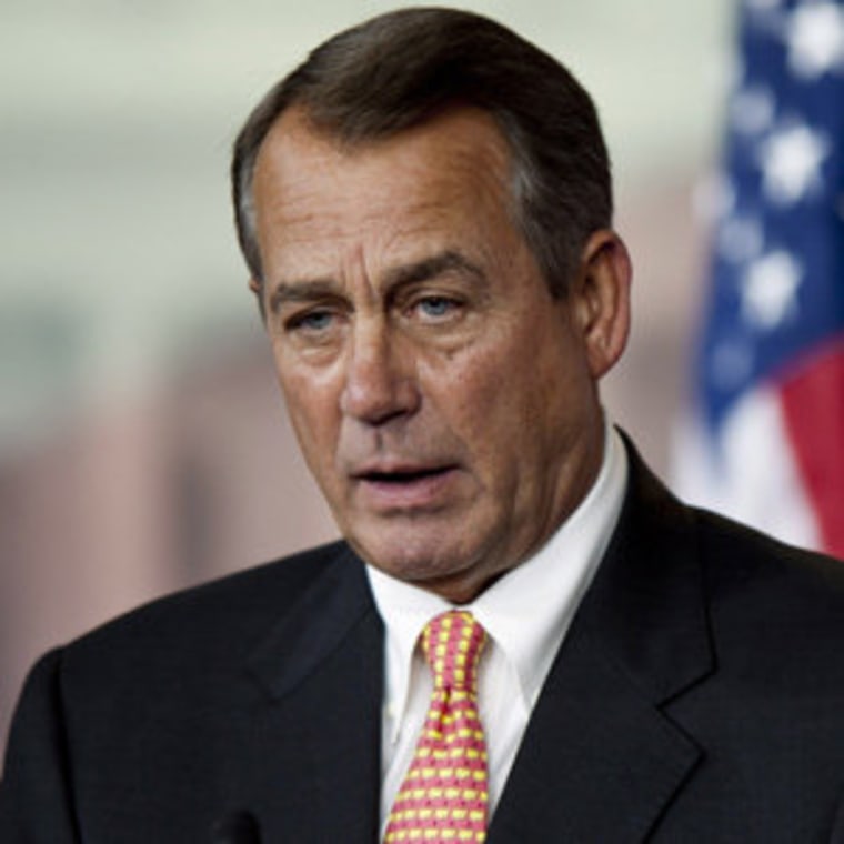 Speaker John Boehner discussing birth control on Capitol Hill last week.