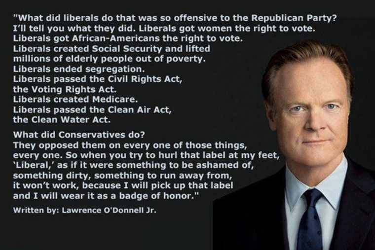 Lawrence O'Donnell 'likes' liberals