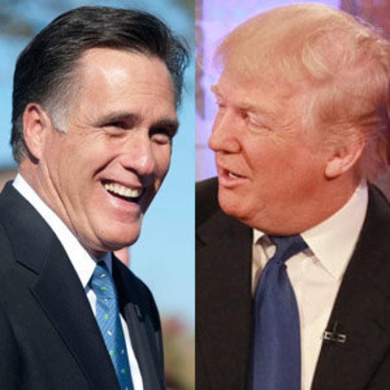 Mitt Romney (file) and Donald Trump (file)