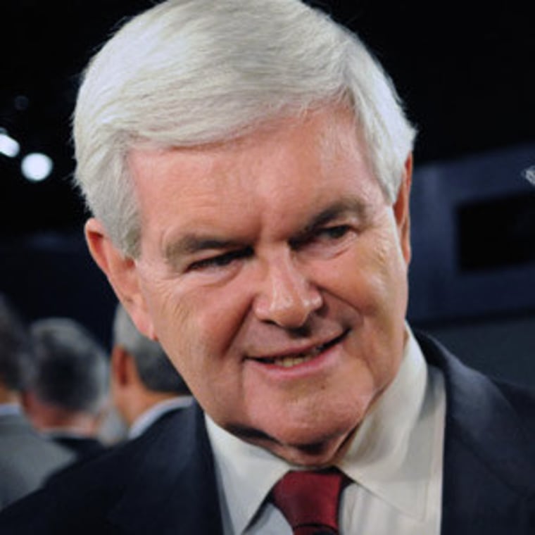 Newt Gingrich speaking after the recent debate in Spartanburg, South Caroline on Saturday.
