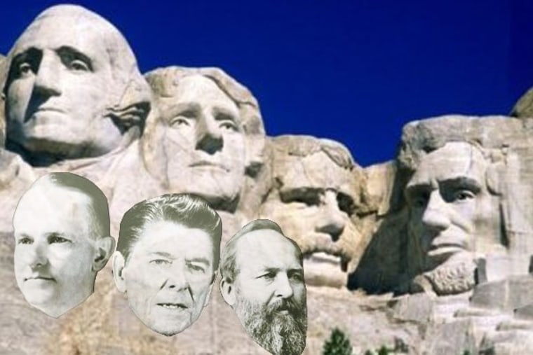 Bachmann's additions to Mt. Rushmore