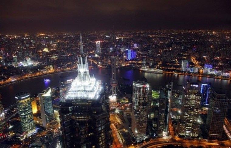 Oct. 25, View from the Shanghai Financial Center building, Shanghai, China