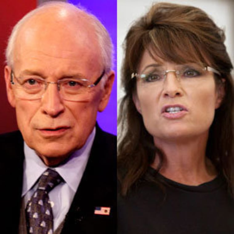 Dick Cheney (file) and Sarah Palin (file)