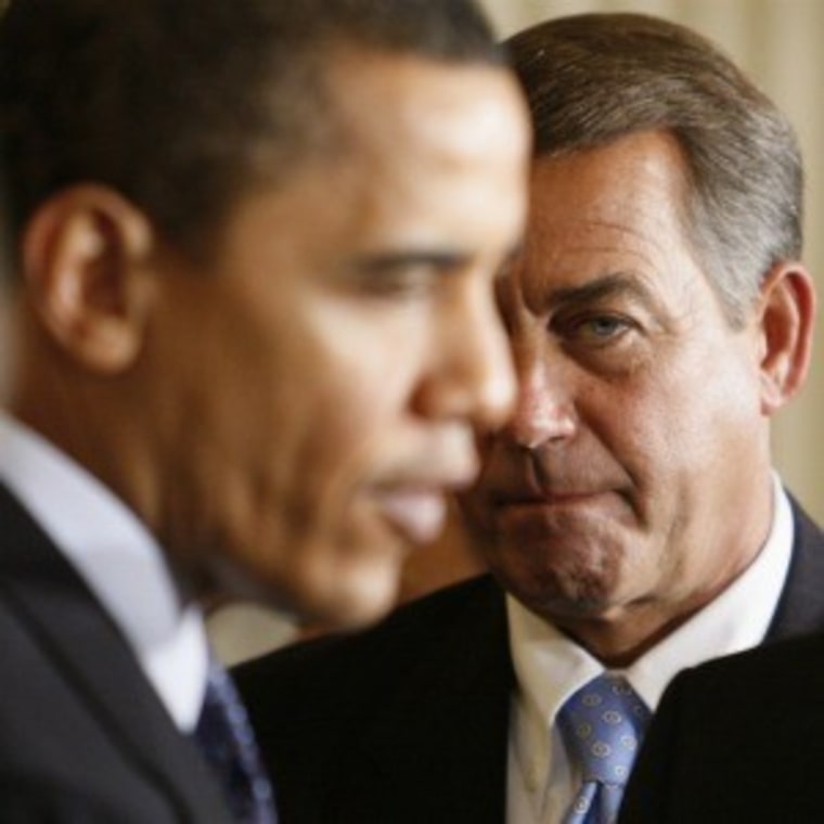 Pres. Obama &amp;amp; Speaker Boehner, seen here on Feb. 23, 2009 at the White House, will play golf together on June 18