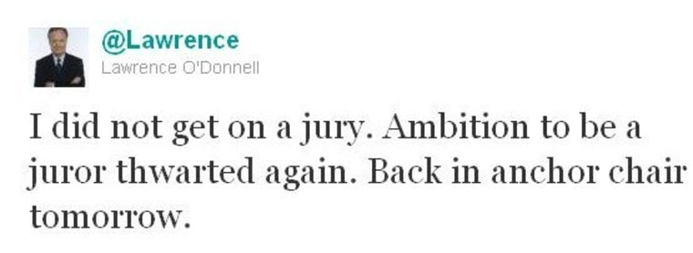 Lawrence O'Donnell: potential juror
